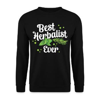 Best Herbal Specialist of All Time Herbs - Unisex Sweatshirt - black - Front - Alina (178cm) & Michal (187cm)