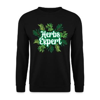 Herb Expert Herb Herb Garden - Sweat-shirt Unisexe - noir - Devant - Alina (178cm) & Michal (187cm)