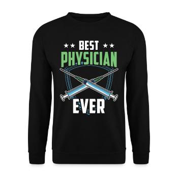 Le meilleur médecin de tous les temps Médecin de profession - Sweat-shirt Unisexe - noir - Devant - Alina (178cm) & Michal (187cm)