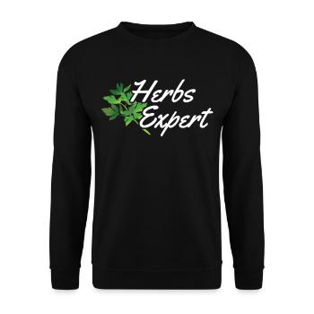 Herb Expert Herb Herb Garden - Sweat-shirt Unisexe - noir - Devant - Alina (178cm) & Michal (187cm)