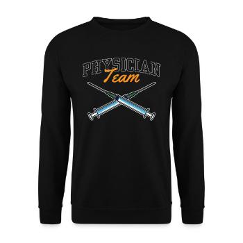 Medical Team Doctor Team Physician Doctor Doctor Medicine - Unisex Sweatshirt - black - Front - Alina (178cm) & Michal (187cm)