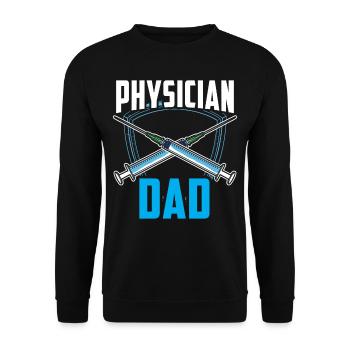 Docteur Père Médecine Profession Médecin Médecin Médecin - Sweat-shirt Unisexe - noir - Devant - Alina (178cm) & Michal (187cm)