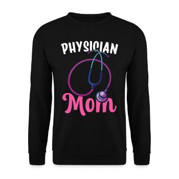 Doctor Mother Profession Doctor Medicine Physician - Unisex Sweatshirt - black - Front - Alina (178cm) & Michal (187cm)