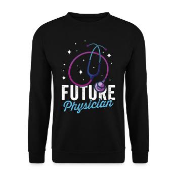 Future Doctor Medicine Doctor Doctor Profession - Unisex Sweatshirt - black - Front - Alina (178cm) & Michal (187cm)
