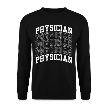 Doctor Medicine Medical Profession Doctor - Unisex Sweatshirt - black - Front - Alina (178cm) & Michal (187cm)