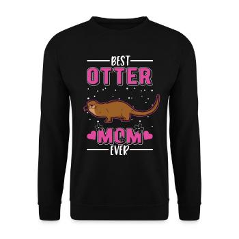 Meilleure maman loutre de tous les temps Loutre de mer - Sweat-shirt Unisexe - noir - Devant - Alina (178cm) & Michal (187cm)