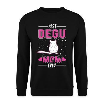 Best Degu Mom Ever Degu Mama - Unisex Pullover - Schwarz - Vorne - Alina (178cm) & Michal (187cm)