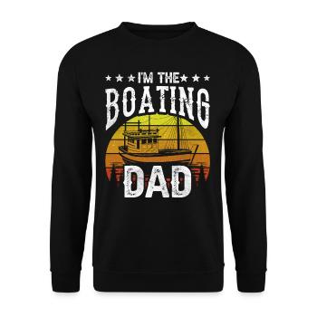 Je suis Le Bateau Papa Voilier Bateau De Navigation - Sweat-shirt Unisexe - noir - Devant - Alina (178cm) & Michal (187cm)