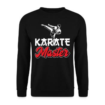 Karate Master Martial Arts Martial Arts Fighter - Unisex Sweatshirt - black - Front - Alina (178cm) & Michal (187cm)