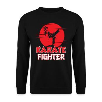 Karate Fighter Sayings Martial Arts Martial Arts - Unisex Sweatshirt - black - Front - Alina (178cm) & Michal (187cm)
