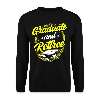 Graduate And Retiree Graduate Festival - Unisex Sweatshirt - black - Front - Alina (178cm) & Michal (187cm)