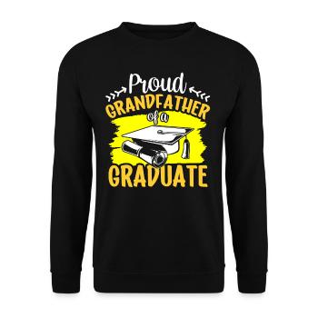 Stolzer Großvater Eines Absolventen Absolvent - Unisex Pullover - Schwarz - Vorne - Alina (178cm) & Michal (187cm)