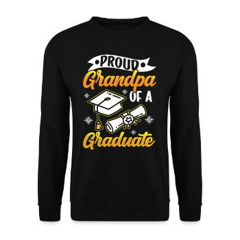 Stolzer Großvater Eines Absolventen Absolvent - Unisex Pullover - Schwarz - Vorne - Alina (178cm) & Michal (187cm)