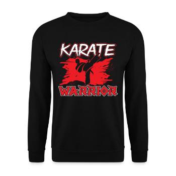 Karate Warrior Martial Arts Fighter Martial Arts - Unisex Sweatshirt - black - Front - Alina (178cm) & Michal (187cm)