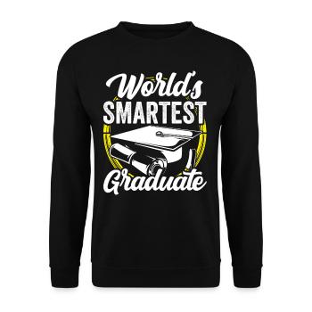 Le diplômé le plus intelligent du monde - Sweat-shirt Unisexe - noir - Devant - Alina (178cm) & Michal (187cm)