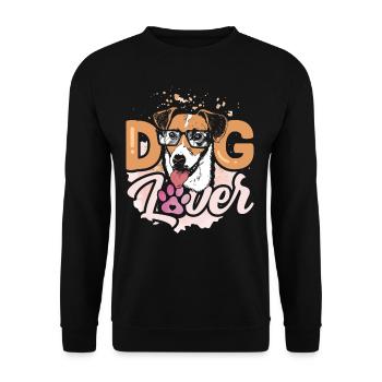 Amoureux des chiens Amoureux des chiens Dictons sur les chiots animaux - Sweat-shirt Unisexe - noir - Devant - Alina (178cm) & Michal (187cm)