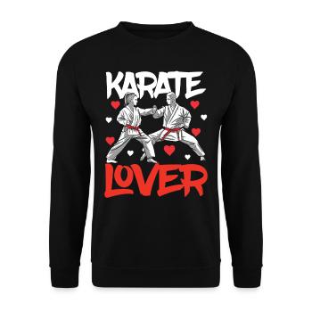 Karate Lovers Martial Arts Martial Arts Fighter - Unisex Sweatshirt - black - Front - Alina (178cm) & Michal (187cm)