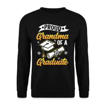 Stolze Großmutter Eines Absolventen Absolvent - Unisex Pullover - Schwarz - Vorne - Alina (178cm) & Michal (187cm)