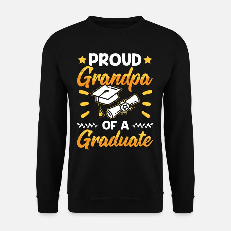 Stolzer Großvater Eines Absolventen Absolvent - Unisex Pullover - Schwarz