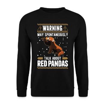 Peut parler spontanément des pandas roux - Sweat-shirt Unisexe - noir - Devant - Alina (178cm) & Michal (187cm)