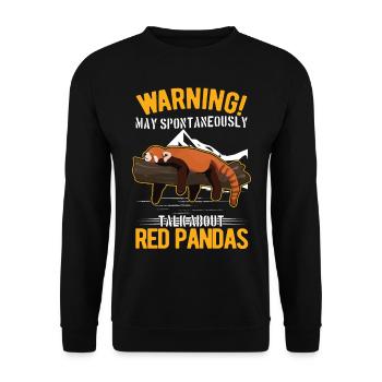Peut parler spontanément des pandas roux - Sweat-shirt Unisexe - noir - Devant - Alina (178cm) & Michal (187cm)