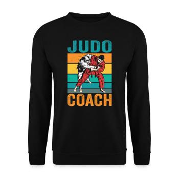 Judo Trainer Hobby Kampfsport Judoka Kampfkunst - Unisex Pullover - Schwarz - Vorne - Alina (178cm) & Michal (187cm)