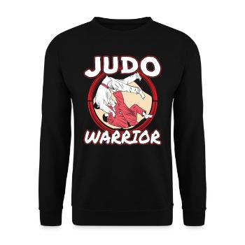 Judo Guerrier Judoka Arts Martiaux Arts Martiaux Hobby - Sweat-shirt Unisexe - noir - Devant - Alina (178cm) & Michal (187cm)