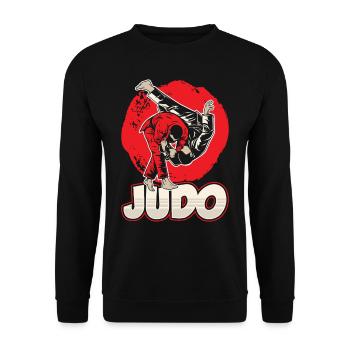 Judo Hobby Martial Arts Judoka Martial Arts - Unisex Sweatshirt - black - Front - Alina (178cm) & Michal (187cm)