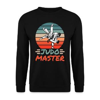 Judo Maître Judoka Arts Martiaux Arts Martiaux Hobby - Sweat-shirt Unisexe - noir - Devant - Alina (178cm) & Michal (187cm)