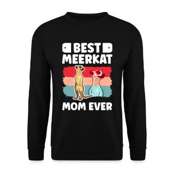 Best Meerkat Mom Ever Erdmännchen - Unisex Sweatshirt - black - Front - Alina (178cm) & Michal (187cm)