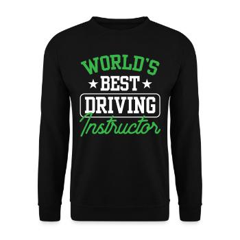 Der Beste Fahrlehrer Der Welt Beruf Fahrschule - Unisex Pullover - Schwarz - Vorne - Alina (178cm) & Michal (187cm)