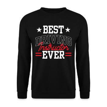 Bester Fahrlehrer Aller Zeiten Fahrschule Beruf - Unisex Pullover - Schwarz - Vorne - Alina (178cm) & Michal (187cm)