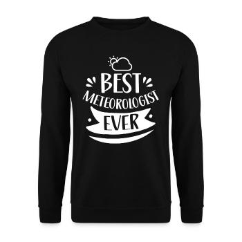 Bester Meteorologe Überhaupt Meteorologie Beruf - Unisex Pullover - Schwarz - Vorne - Alina (178cm) & Michal (187cm)