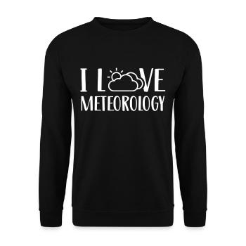 Ich Liebe Meteorologie Klimatologie Meteorologe - Unisex Pullover - Schwarz - Vorne - Alina (178cm) & Michal (187cm)