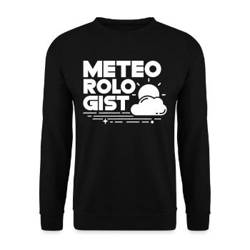 Météorologue Météorologie Profession de météorologue - Sweat-shirt Unisexe - noir - Devant - Alina (178cm) & Michal (187cm)