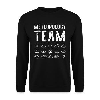 Team Meteorologie Wettervorhersage Meteorologe - Unisex Pullover - Schwarz - Vorne - Alina (178cm) & Michal (187cm)
