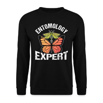 Expert in Entomology Insects Entomologist Profession - Unisex Sweatshirt - black - Front - Alina (178cm) & Michal (187cm)