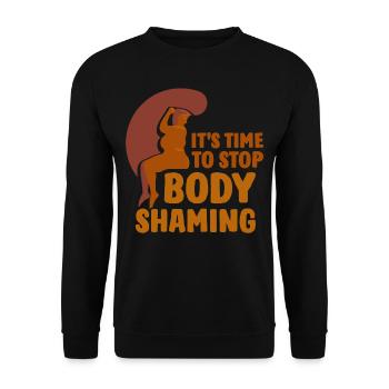 It's Time To End Body Shaming Annoy - Unisex Sweatshirt - black - Front - Alina (178cm) & Michal (187cm)