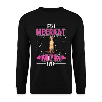 Best Meerkat Mom Ever Erdmännchen - Unisex Sweatshirt - black - Front - Alina (178cm) & Michal (187cm)