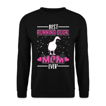 Best Running Duck Mom Ever Laufente - Unisex Sweatshirt - black - Front - Alina (178cm) & Michal (187cm)
