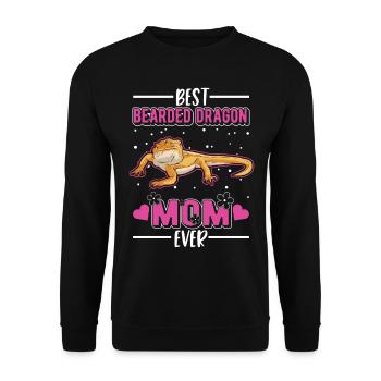 Best Bearded Dragon Mom Ever Bartagamen Mama - Unisex Sweatshirt - black - Front - Alina (178cm) & Michal (187cm)