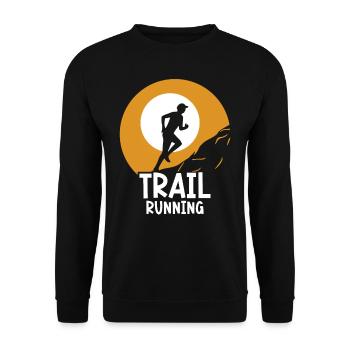 Trail Running Course Course Trail Run - Sweat-shirt Unisexe - noir - Devant - Alina (178cm) & Michal (187cm)