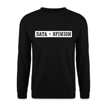 Data > Opinion Code Coding Coder Programmer - Unisex Sweatshirt - black - Front - Alina (178cm) & Michal (187cm)