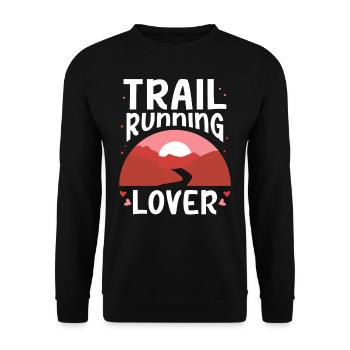 Trail Running Lovers Trail Running Course - Sweat-shirt Unisexe - noir - Devant - Alina (178cm) & Michal (187cm)
