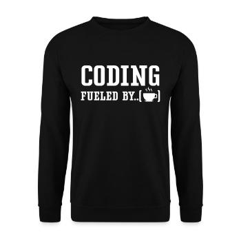 Programmation optimisée par le codage de la caféine - Sweat-shirt Unisexe - noir - Devant - Alina (178cm) & Michal (187cm)