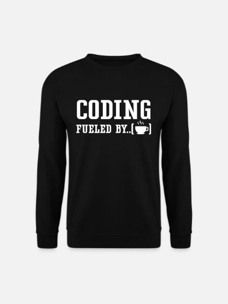 Programmieren Angetrieben Durch Koffein Coding - Unisex Pullover - Schwarz