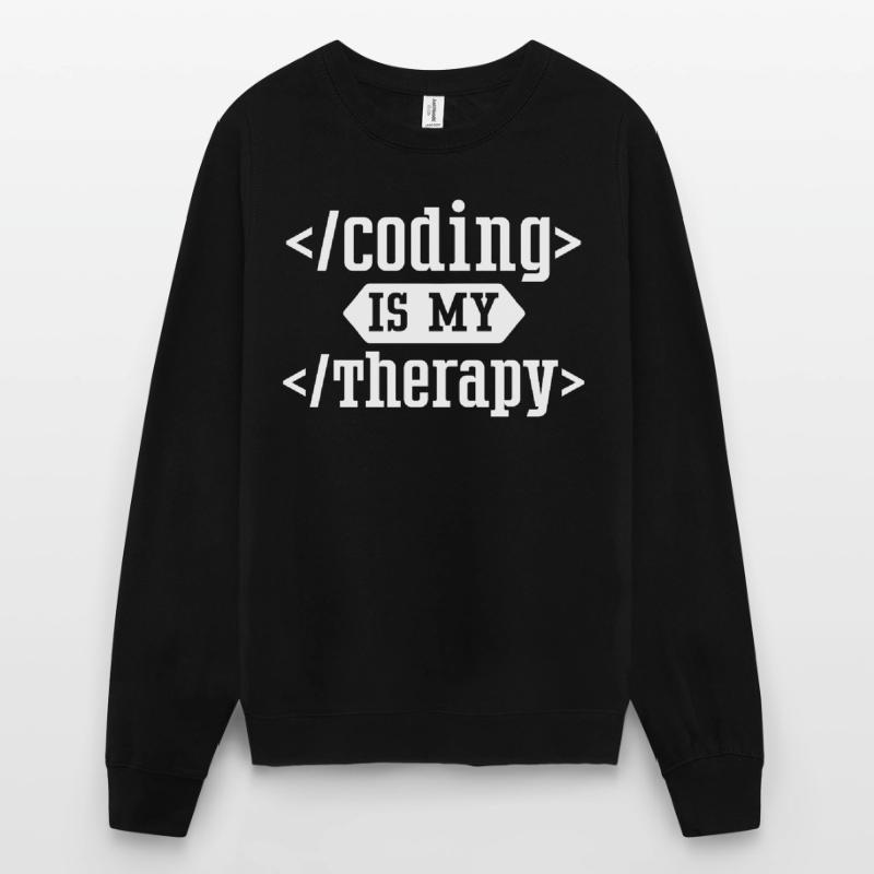 Programming Is My Therapy Coding Coder Code Unisex Sweatshirt