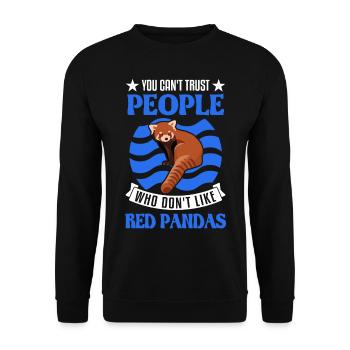 Red Panda Gift Cat Bear - Unisex Sweatshirt - black - Front - Alina (178cm) & Michal (187cm)
