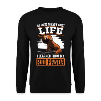 Red Panda Gift Cat Bear Red Panda - Unisex Sweatshirt - black - Front - Alina (178cm) & Michal (187cm)