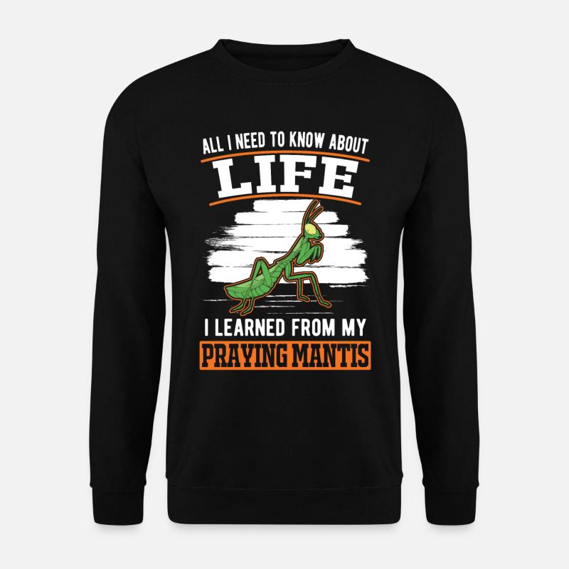 Gottesanbeterin Mantis Fangschrecke - Unisex Pullover - Schwarz